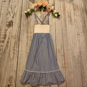 RARE! Splendid Smocked Sundress Cross-Back Straps Midi